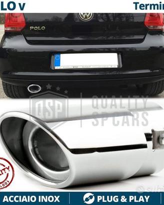 TERMINALE Scarico OVALE per VW POLO 5 6R Cromato