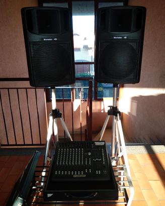 casse Montarbo MT-360A e mixer Montarbo XD69