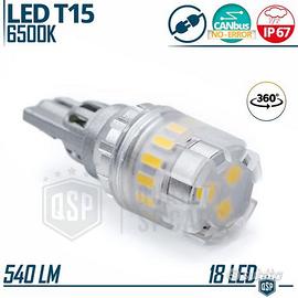 Lampadina LED T15 W16W CANbus Luce Potente 6500K