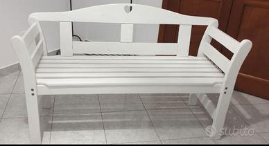 Panca bianca in legno