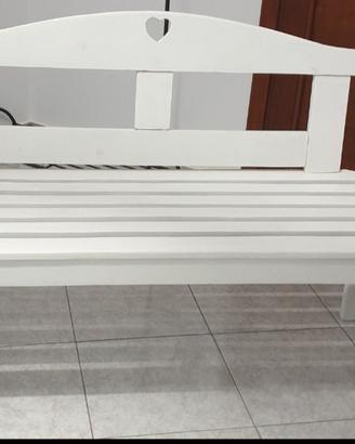 Panca bianca in legno