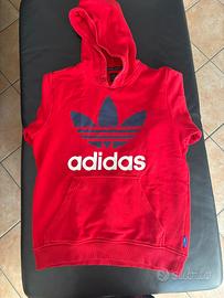 Felpa Adidas rossa donna taglia s