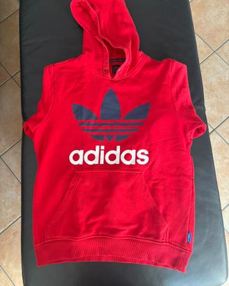 Felpa Adidas rossa donna taglia s