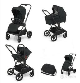 Set trio passeggini/lettino/materasso/seggiolino