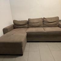Divano letto ad angolo con contenitore