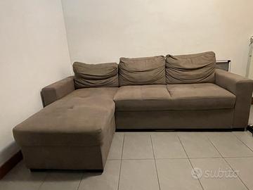 Divano letto ad angolo con contenitore