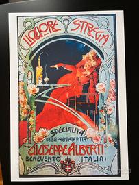 Poster Liquore Strega 33 × 48 cm liberty vintage