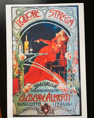 Poster Liquore Strega 33 × 48 cm liberty vintage
