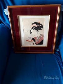 quadro orientale donna giapponese 