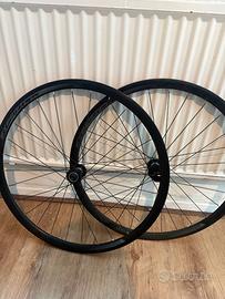 coppia cerchi ruote corsa gravel new +copertoncini