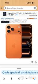 I Phone 17 Pro max 256GB Arancione