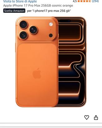 I Phone 17 Pro max 256GB Arancione