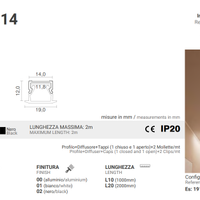 Profilo incasso per strisce ledled Elcom 1914