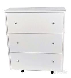 Mobile letto bianco paggetto a scomparsa con rete