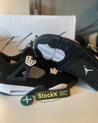 Air Jordan 4 Retro Black/White Thunder - taglia 43