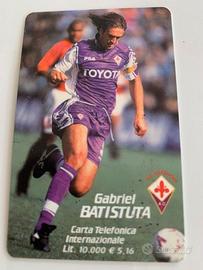 Scheda ricarica Telefonica Gabriel Batistuta NUOVA