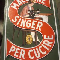 Insegna pubblicitaria Singer originale anni ’20 30