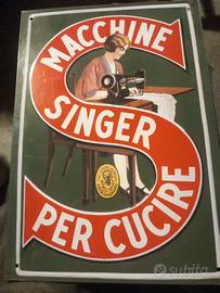 Insegna pubblicitaria Singer originale anni ’20 30