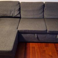 Divano letto con penisola e cassettone