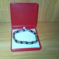 Bracciale acciaio e gomma uomo