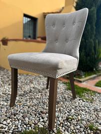 4 Sedie soggiorno Westwing grigie/beige