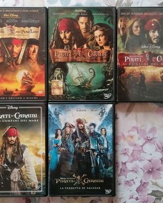 DVD Pirati dei Caraibi - 5 film serie completa
