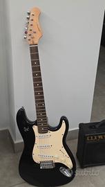 chitarra elettrica con amplificatore 