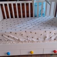 Lettino neonato Ikea Gonatt con materasso