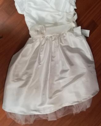 VESTITO PRIMA COMUNIONE BIANCO anni 10/12 bambina