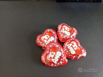 4 portachiavi Cuore "Ti amo"