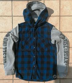 Felpa Diesel Bambino Tg.10 anni Blu/Nero/Grigio