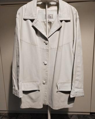 Blazer donna in pelle bianca 