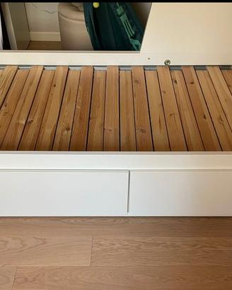 Letto singolo con seconda rete estraibile