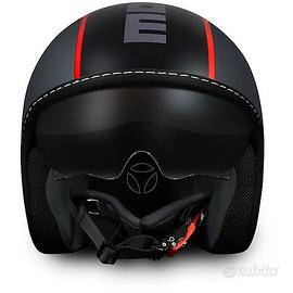 Casco Moto Jet Momo Design Blade Grigio Opaco Ross