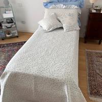Letto singolo imbottito contenitore con materasso