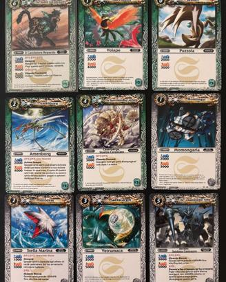 Lotto 15 carte battle spirits mazzo diamante puro