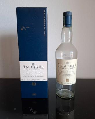 Bottiglia whisky TALISKER 10 vuota