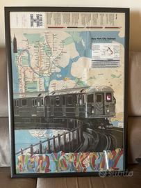 Quadro cornice stampa New York