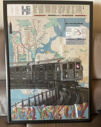 Quadro cornice stampa New York