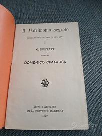 Lotto 4 Libretti d'Opera Antichi (1910-1916)rari