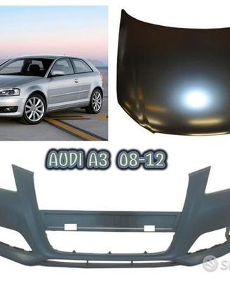 Audi A3 cofano musata airbag parafango dischi 8P