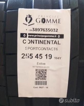 2 gomme 255 45 19 continental a5627