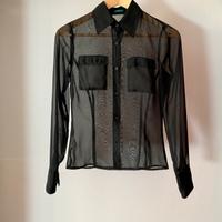 Camicia trasparente nera