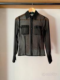 Camicia trasparente nera