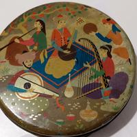 Scatola latta tonda Alemagna.