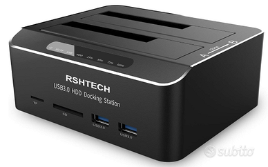 RSHTECH USB 3.0 Aluminum Dual Bay Hard Drive Dock