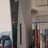 Sony PS5 + 2 controller + base ricarica + giochi