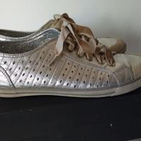Sneaker da donna marca Pollini Studio argento