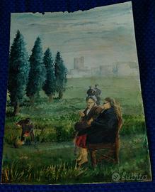 Acquerello originale “Il Parco”  Fabio Cappelllini