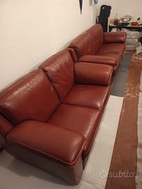 coppia divani in pelle Vera anni 80